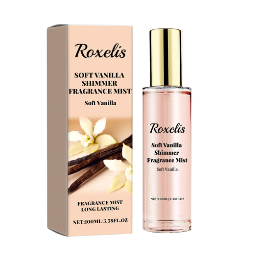 ROXELIS Soft Vanilla Shimmer Mist and Sweet Glow with Body Spray, 100ml