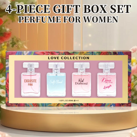 Victoria's Secret Love Collection 4-Piece Perfume Gift Set, and Elegant Long-Lasting