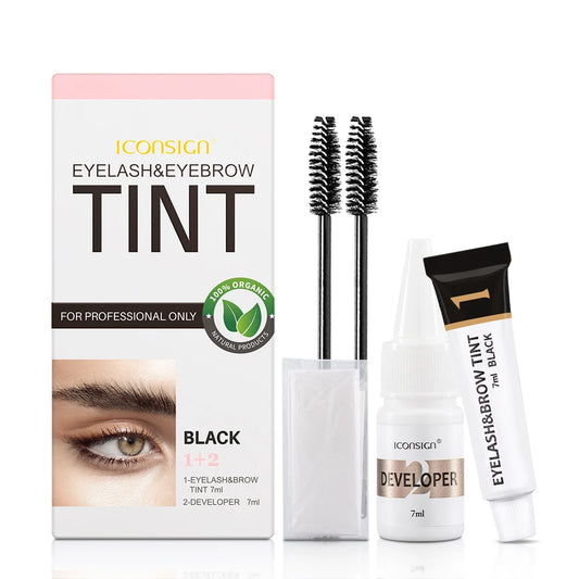 ICONSIGN Eyelash & Eyebrow Tint Long-Lasting Color, 4–6 Weeks, 7ml