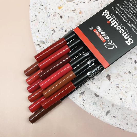 Matte Lip Liner Pencils (12 Shades) Precise, Bold & Long-Lasting Wear