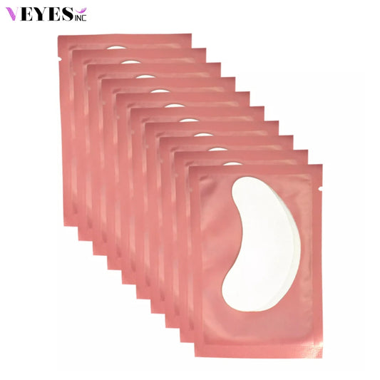 Professional Pink Eye Pads for Lash Extensions 50 Pairs, Hydrating and Anti-Aging